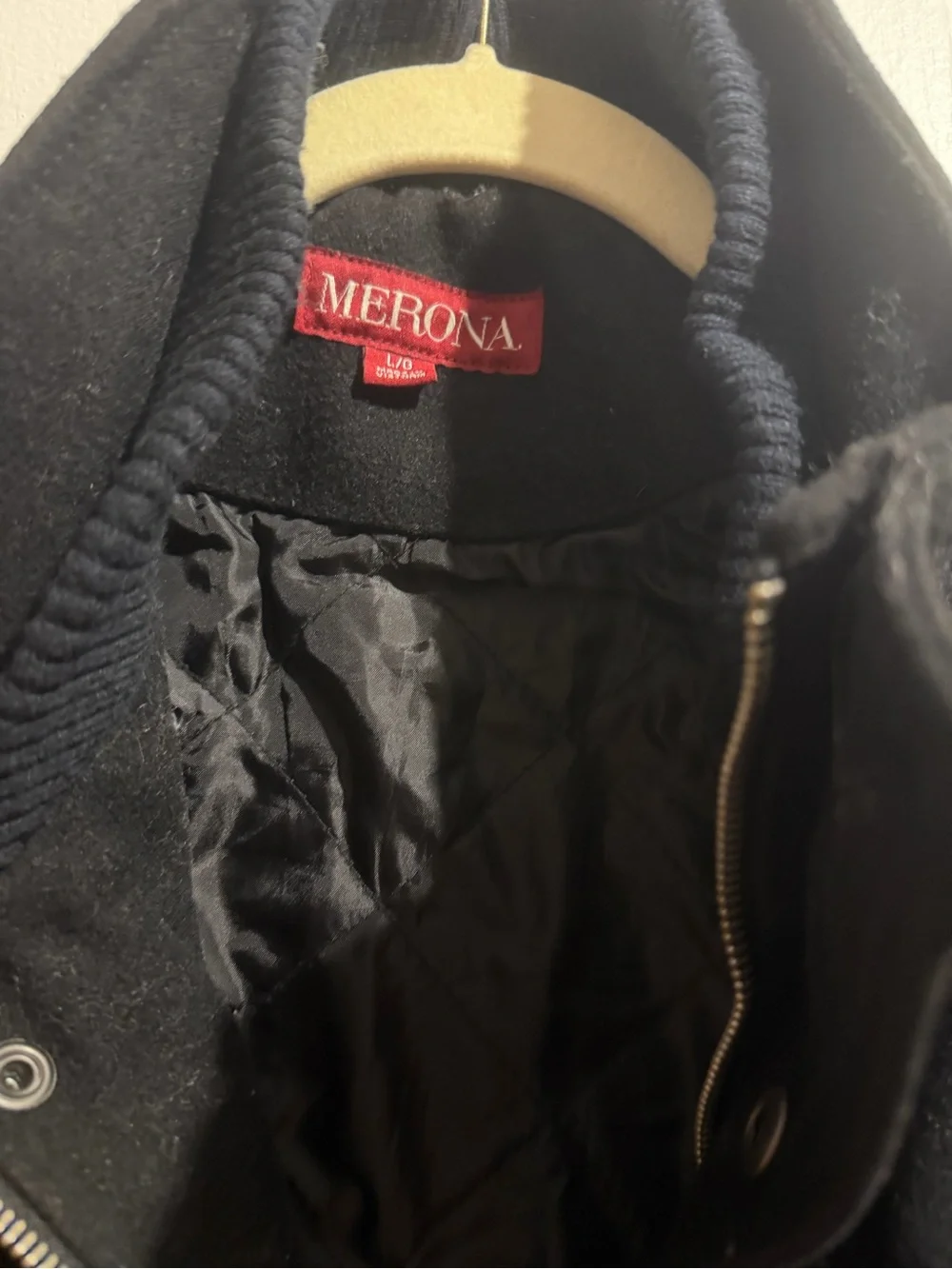 Merona Black Men's Pea Coat with Utility Pockets
